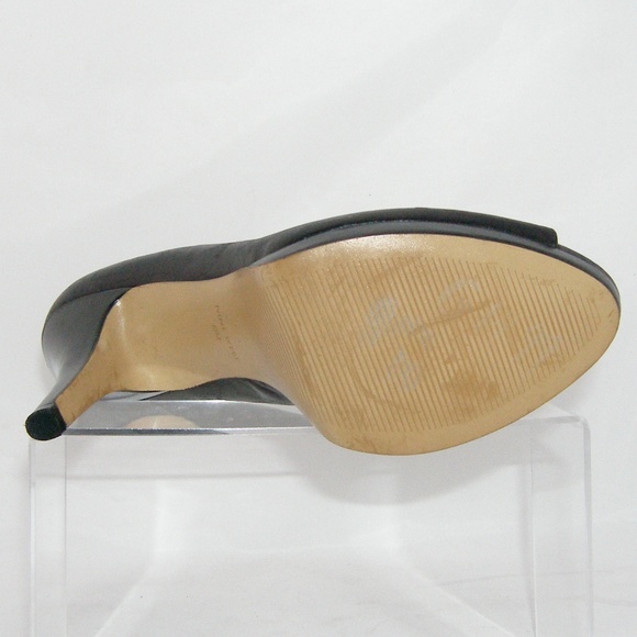 Nine West 'Danee' black peep toe leather heel 10M - Picture 6 of 8